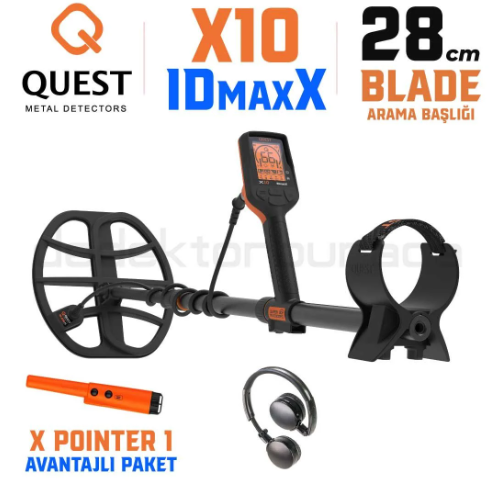 X10 IDmaxX Dedektör + XPointer 1 + Kulaklık (Avantajlı Paket)