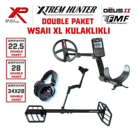Xtrem Hunter Dedektör - DOUBLE PAKET WSAII XL Kulaklıklı