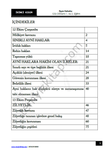 Eşya Hukuku 22-23 Güz 2