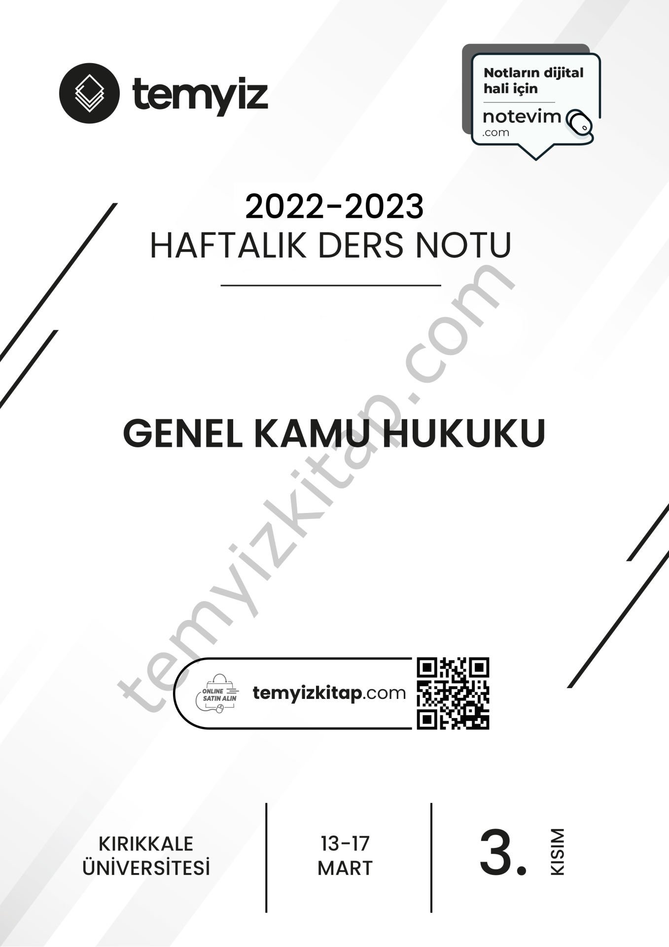 Kırıkkale Üniversitesi Genel Kamu Hukuk 22-23 Bahar 3
