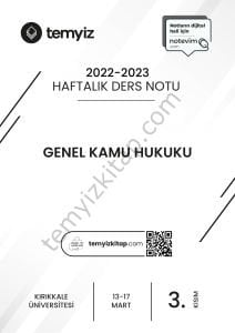 Kırıkkale Üniversitesi Genel Kamu Hukuk 22-23 Bahar 3