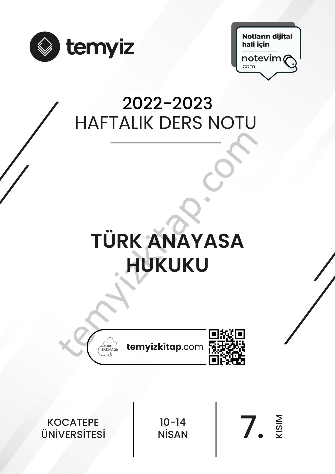 Kocatepe Üniversitesi Türk Anayasa Hukuku 22-23 Bahar 7