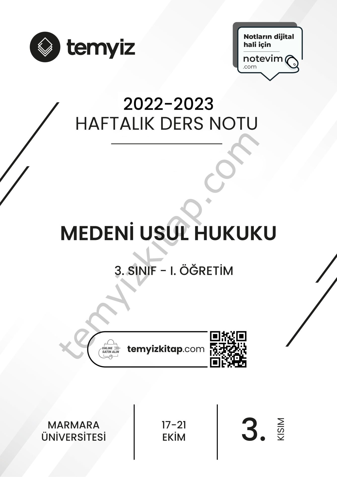 Medeni Usul Hukuku 1.Öğretim 22-23 Güz 3