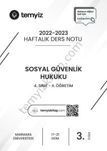 Sosyal Güvenlik Hukuku 2.Öğretim 22-23 Güz 3