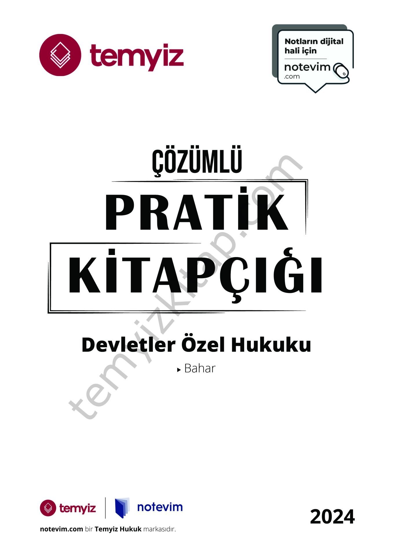 Devletler Özel Hukuku 2023-2024 Bahar Dönemi Çözümlü Pratik Kitapçığı