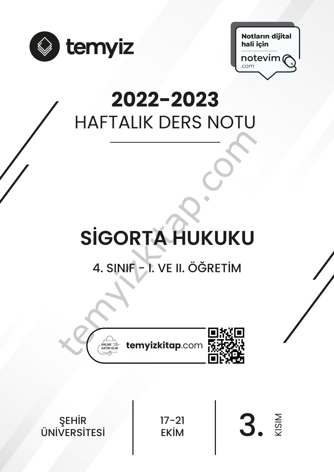 Şehir Üniversitesi Sigorta Hukuku 22-23 Güz 3