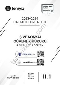 Şehir Üniversitesi İş ve Sosyal Güvenlik Hukuku 23-24 Bahar 11