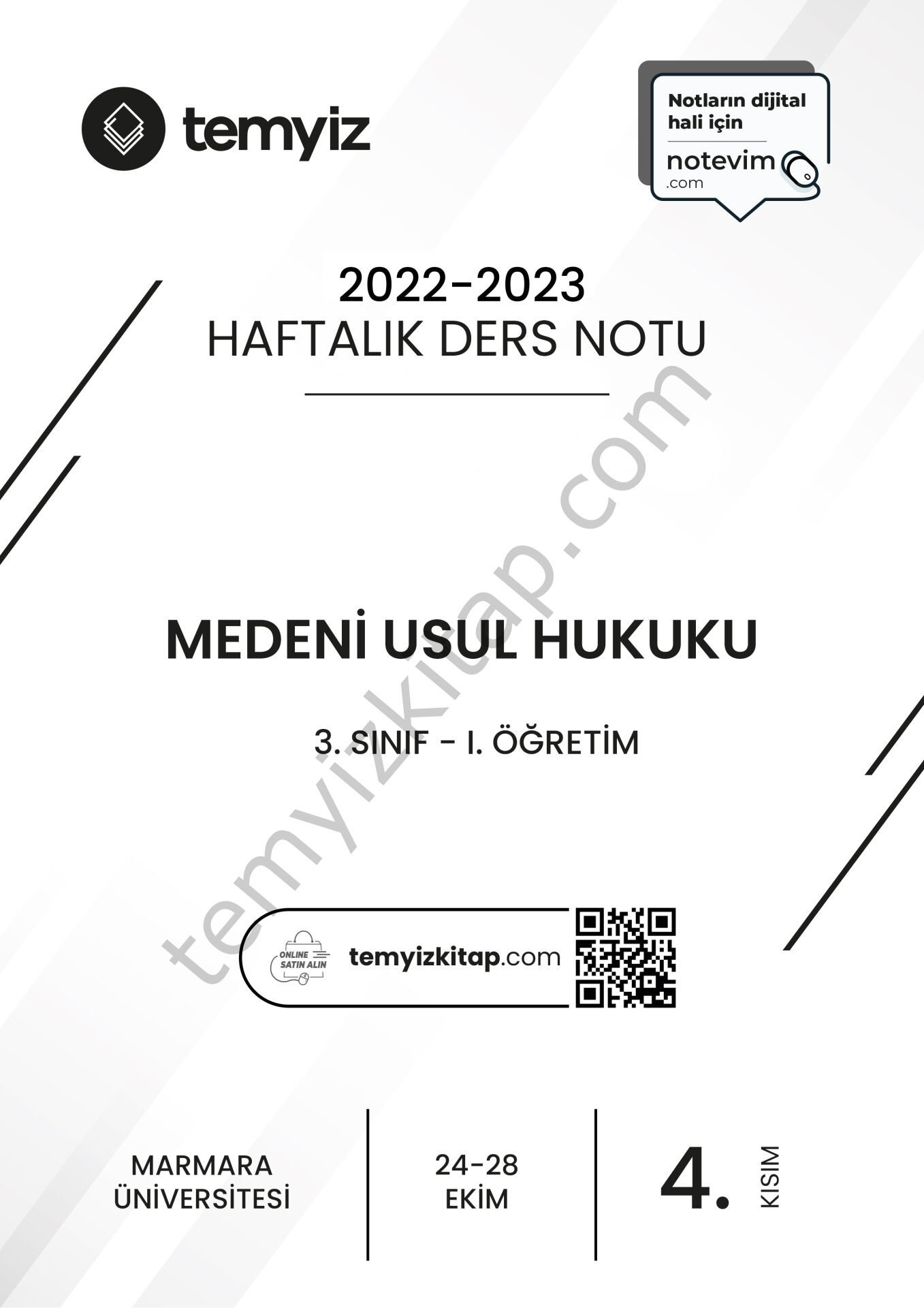 Medeni Usul Hukuku 1.Öğretim 22-23 Güz 4