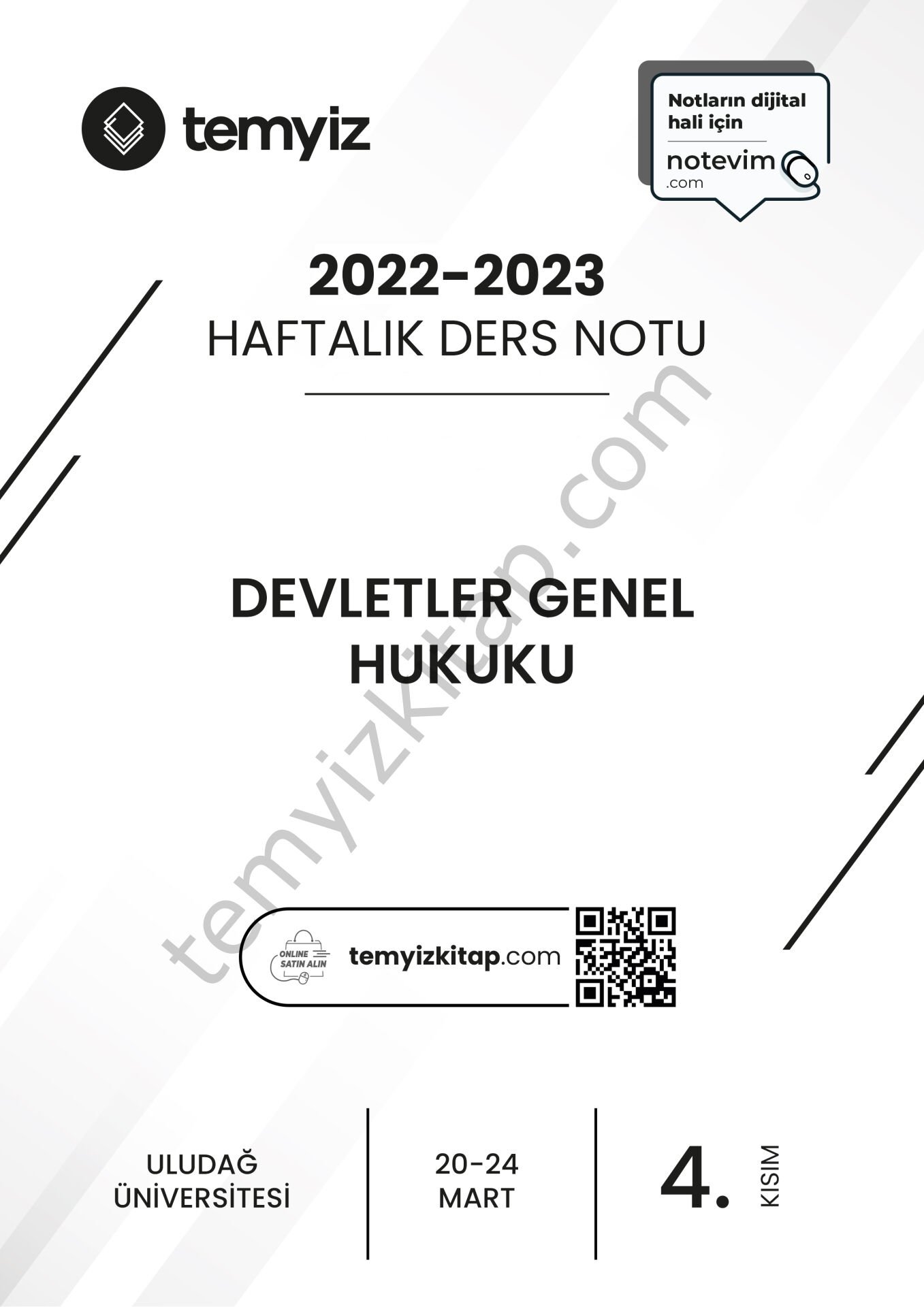 Uludağ Üniversitesi Devletler Genel Hukuku 22-23 Bahar 4