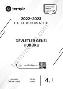 Uludağ Üniversitesi Devletler Genel Hukuku 22-23 Bahar 4