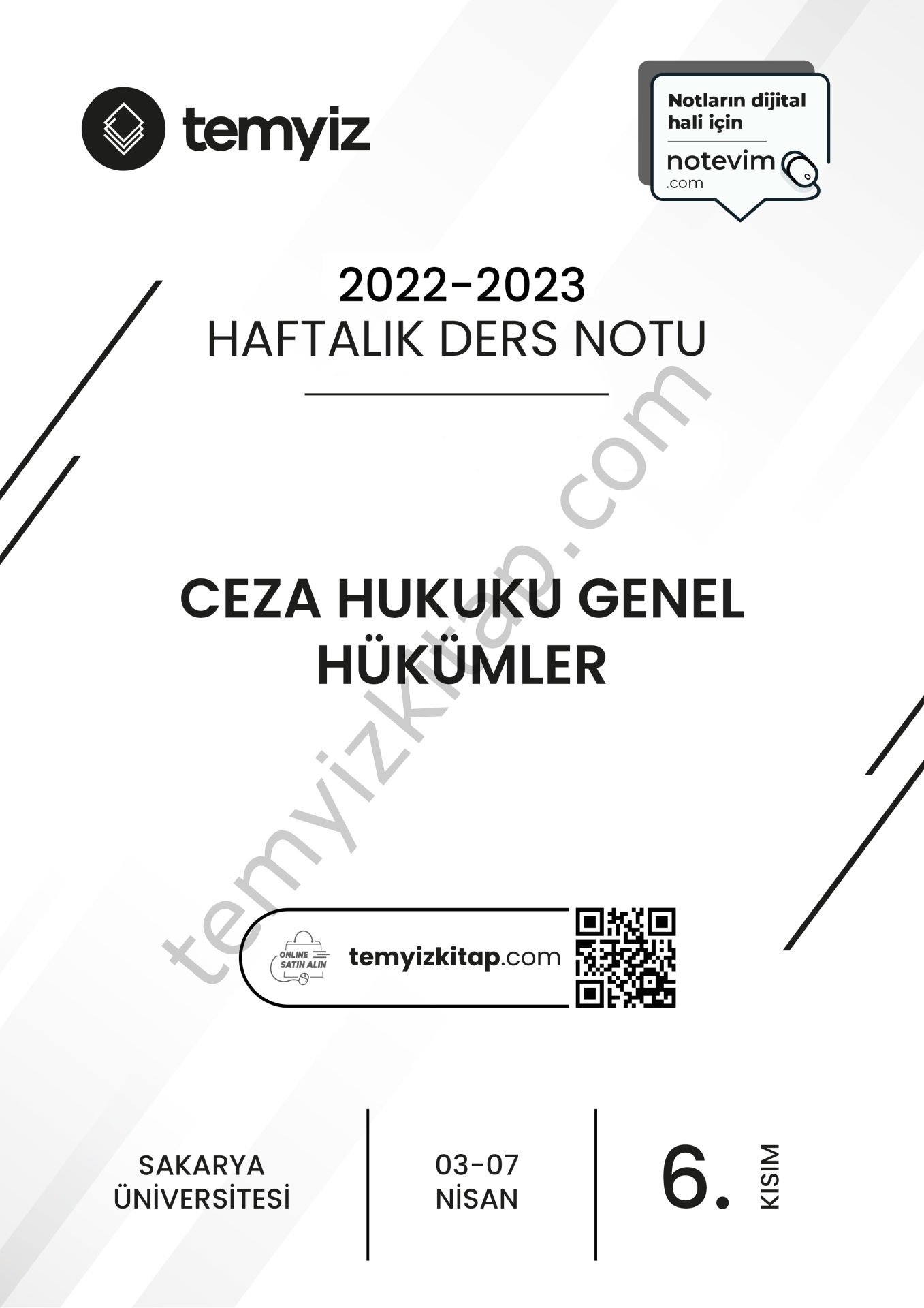 Sakarya Üniversitesi Ceza Hukuku Genel Hükümler 22-23 Bahar 6