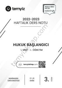 Hukuk Başlangıcı 1.Öğretim 22-23 Güz 3