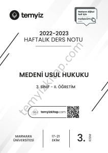 Medeni Usul Hukuku 2.Öğretim 22-23 Güz 3