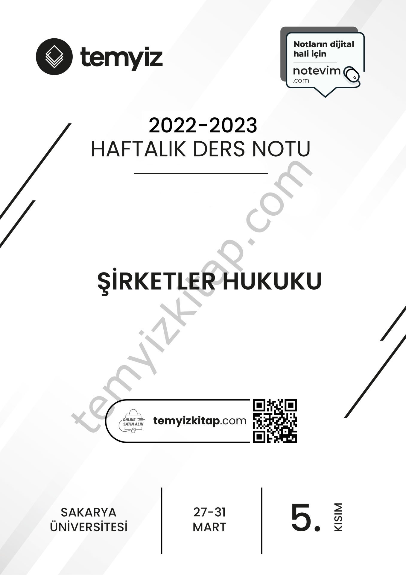 Sakarya Üniversitesi Şirketler Hukuku 22-23 Bahar 5