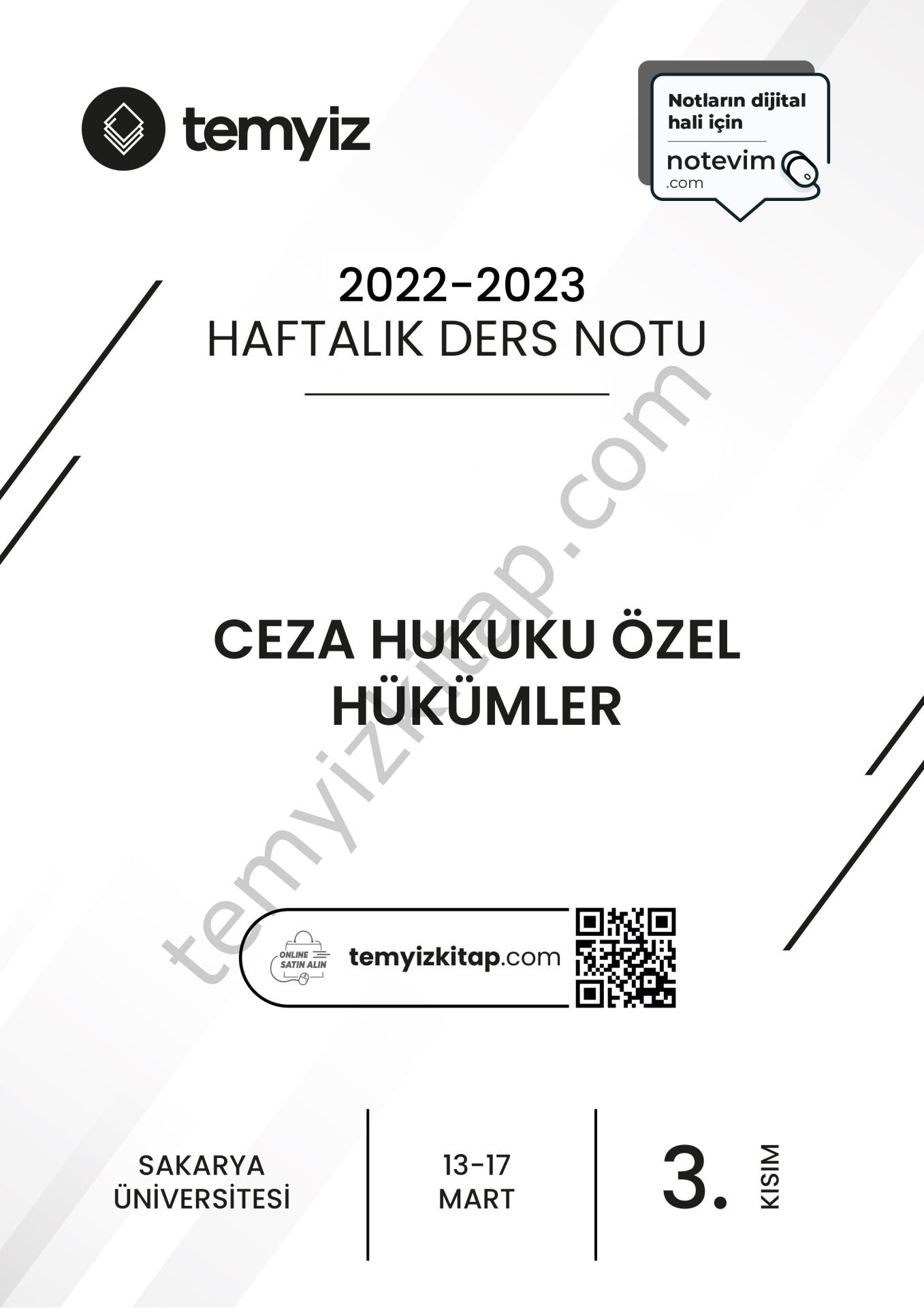 Sakarya Üniversitesi Ceza Hukuku Özel Hükümler 22-23 Bahar 3