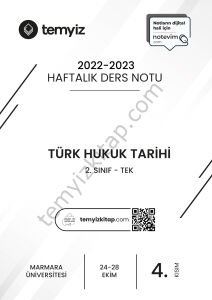 Türk Hukuk Tarihi TEK 22-23 Güz 4