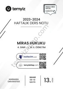 Miras Hukuku 23-24 Bahar 13