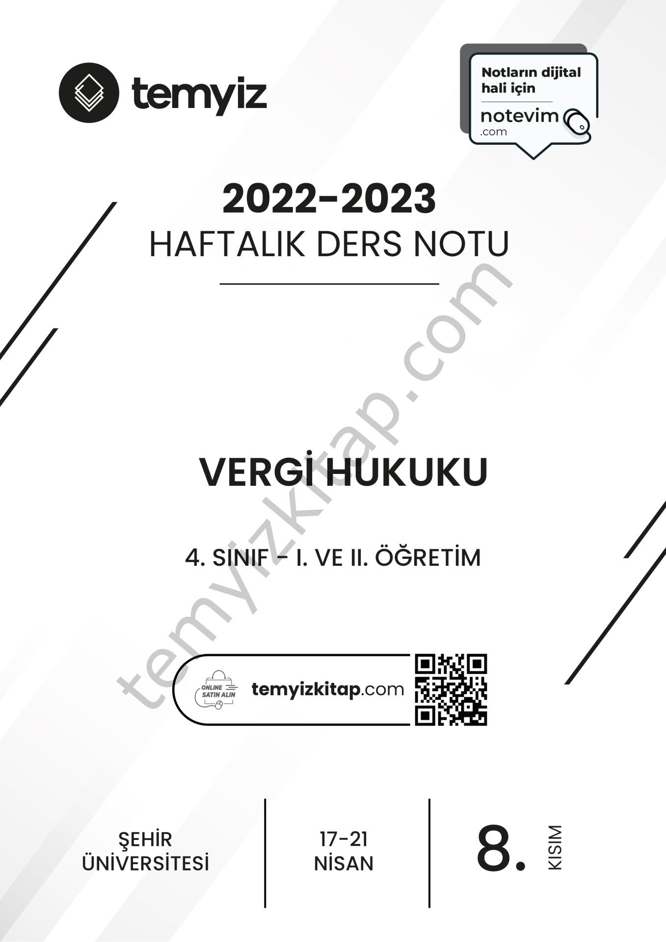 Şehir Üniversitesi Vergi Hukuku 22-23 Bahar 8
