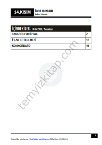 İcra ve İflas Hukuku 1.Öğretim 23-24 Bahar 14