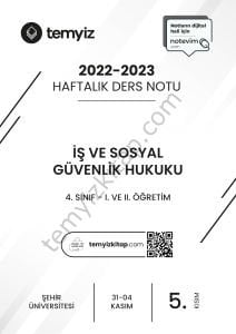 Şehir Üniversitesi İş ve Sosyal Güvenlik Hukuku 22-23 Güz 5