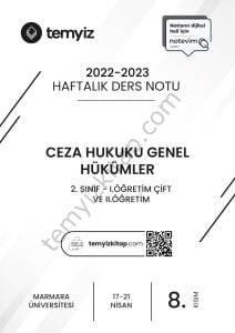 Ceza Hukuku Genel Hükümler 1.Öğretim Çift ve 2.Öğretim 22-23 Bahar 8