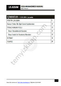 Ceza Muhakemesi Hukuku 1.Öğretim 23-24 Bahar 15