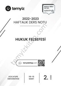 Kocatepe Üniversitesi Hukuk Felsefesi 22-23 Bahar 2