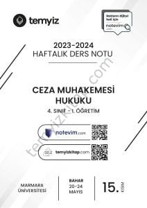 Ceza Muhakemesi Hukuku 1.Öğretim 23-24 Bahar 15