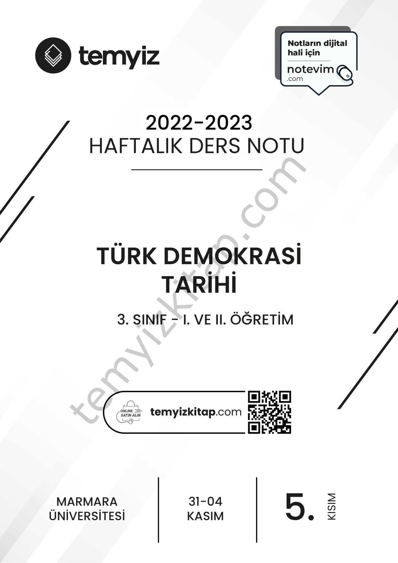 Türk Demokrasi Tarihi 22-23 Güz 5