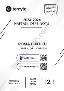 Roma Hukuku 23-24 Bahar 12