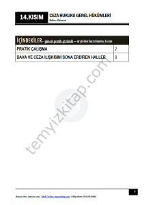 Ceza Hukuku Genel Hükümler 1.Öğretim Çift ve 2.Öğretim 23-24 Bahar 14