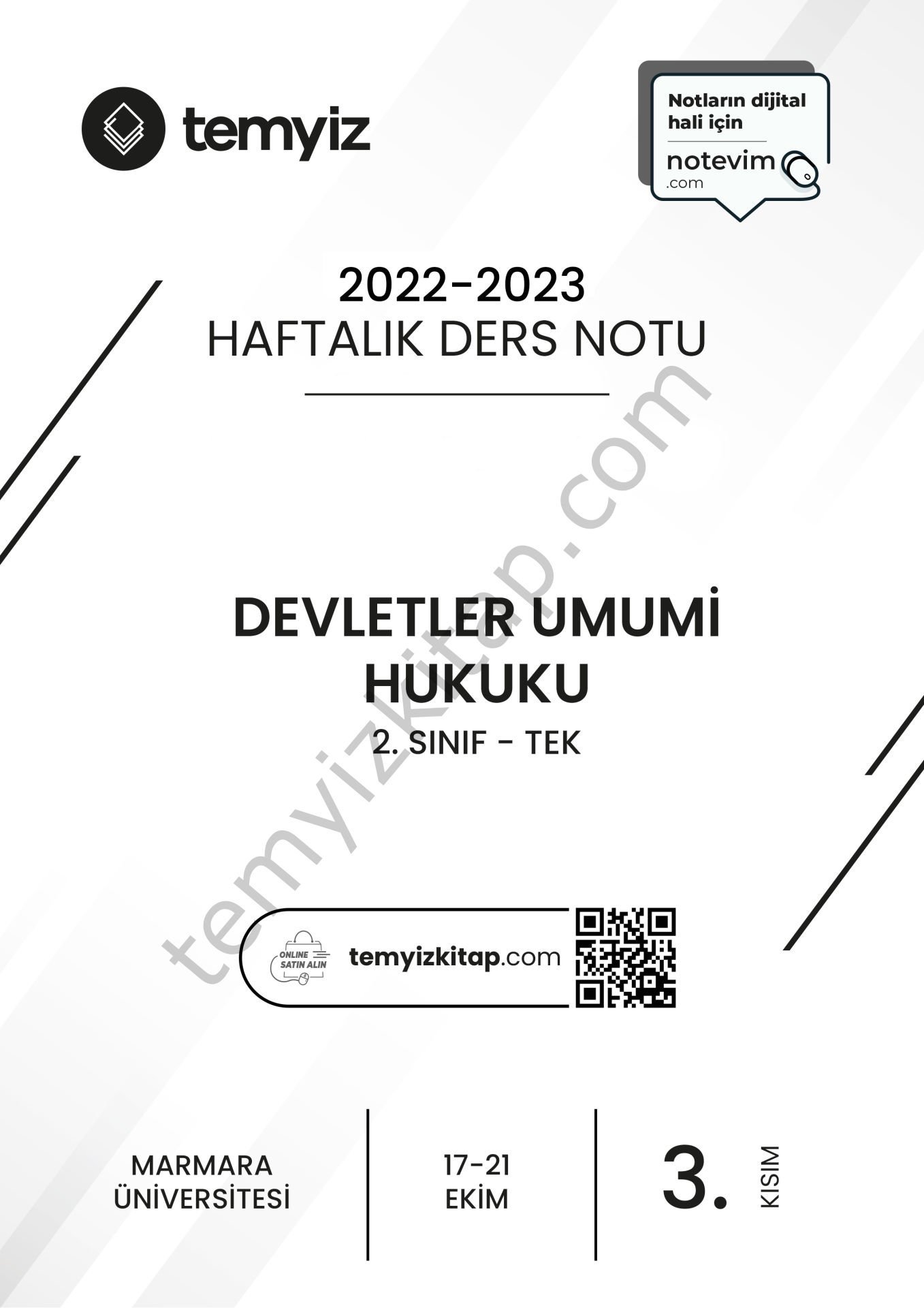 Devletler Umumi Hukuku TEK 22-23 Güz 3