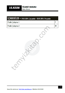 Ticaret Hukuku 1.Öğretim 23-24 Bahar 16