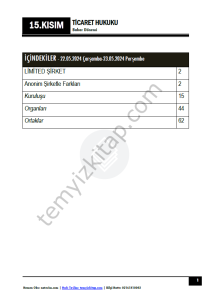 Ticaret Hukuku 2.Öğretim 23-24 Bahar 15