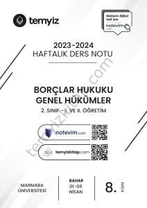 Borçlar Hukuku Genel Hükümler 23-24 Bahar 8