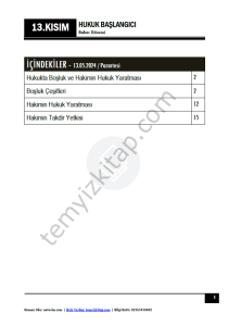 Hukuk Başlangıcı 1.Öğretim 23-24 Bahar 13
