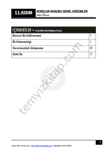 Borçlar Hukuku Genel Hükümler 23-24 Bahar 11