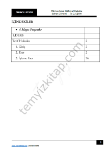 Fikri ve Sınai Mülkiyet Hukuku 22-23 Bahar 10