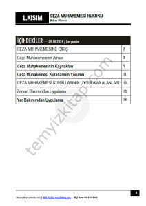 Ceza Muhakemesi Hukuku 2.Öğretim 24-25 Güz 1