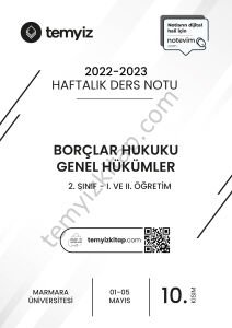 Borçlar Hukuku Genel Hükümler 22-23 Bahar 10