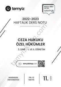 Ceza Hukuku Özel Hükümler 22-23 Bahar 11