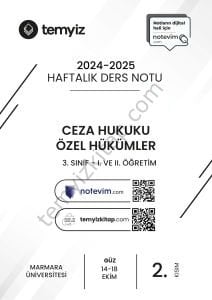 Ceza Hukuku Özel Hükümler 24-25 Güz 2