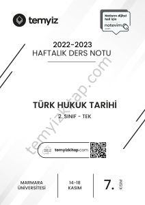 Türk Hukuk Tarihi TEK 22-23 Güz 7