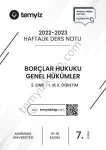 Borçlar Hukuku Genel Hükümler 22-23 Güz 7