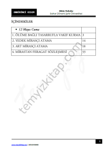 Şehir Üniversitesi Miras Hukuku 22-23 Bahar 11