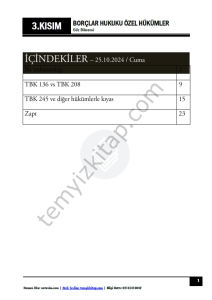 Borçlar Hukuku Özel Hükümler 24-25 Güz 3
