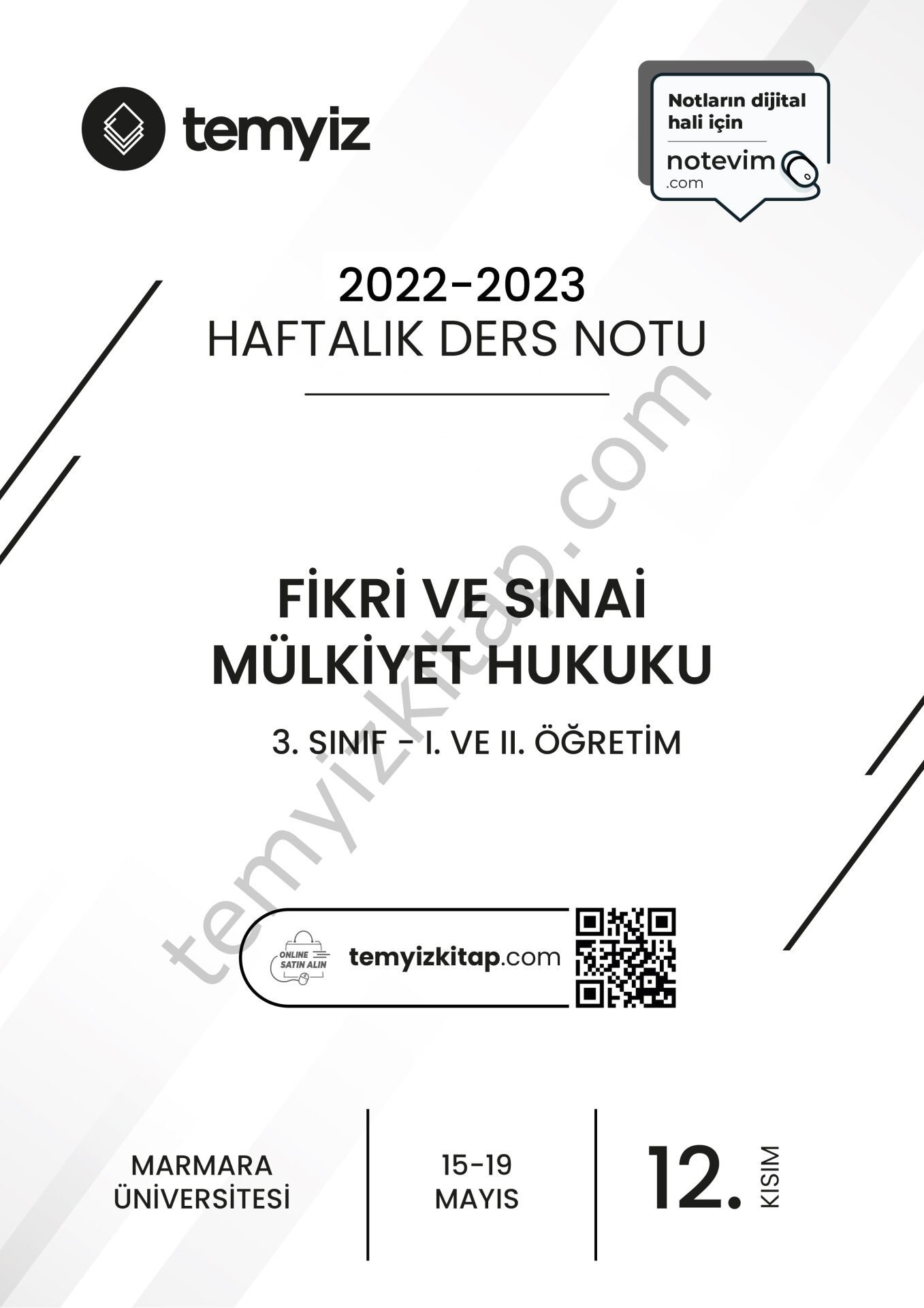 Fikri ve Sınai Mülkiyet Hukuku 22-23 Bahar 12