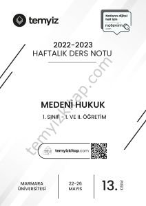 Medeni Hukuk 22-23 Bahar 13