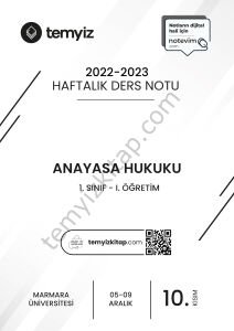 Anayasa Hukuku 1.Öğretim 22-23 Güz 10