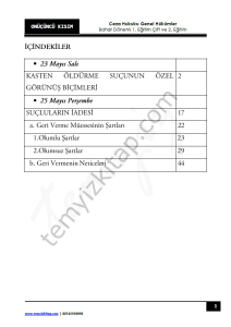 Ceza Hukuku Genel Hükümler 1.Öğretim Çift ve 2.Öğretim 22-23 Bahar 13